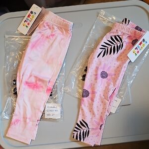 DOT DOT SMILE 2 LOT LEGGINGS NWT TODDLER GIRL SIZE 2T
